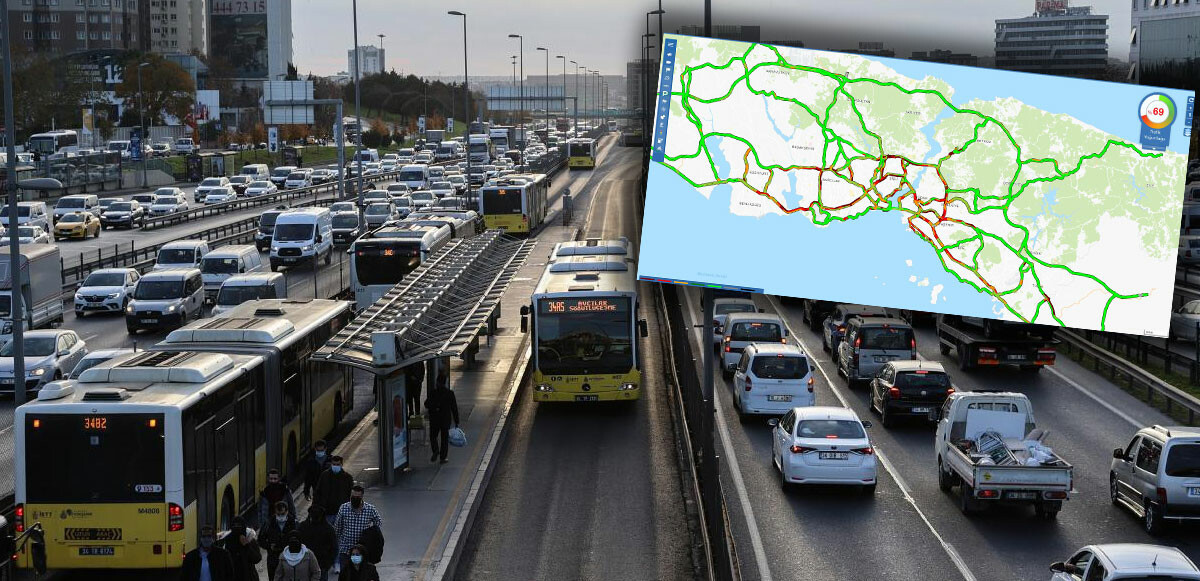 İstanbul’da beklenen kar yağışı başladı, Trafik felç oldu