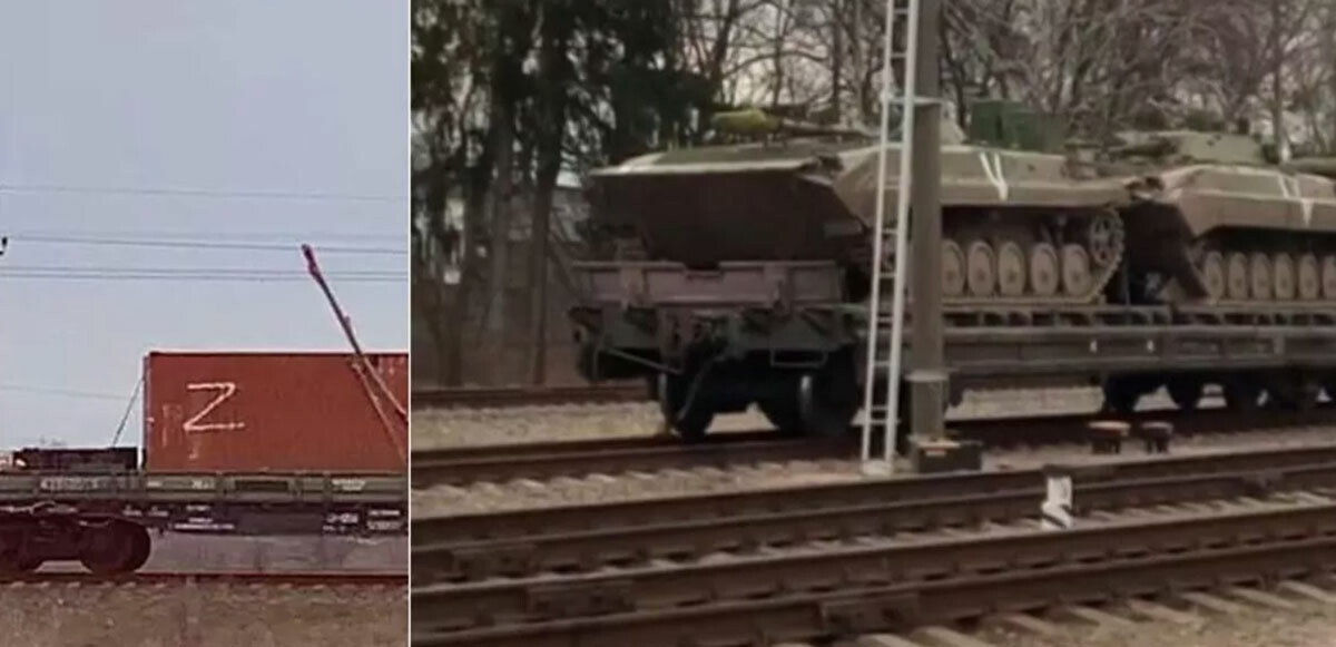 Belarus üzerinden Ukrayna'ya Rus ordusunun tren yoluyla askeri teçhizat taşıdığı iddia edilmişti.