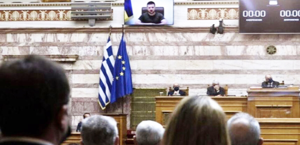 Zelenski&#039;nin Filiki Eterya örgütü önerisi Yunan Meclisi&#039;ni karıştırdı! Kimi alkışladı kimi yerdi