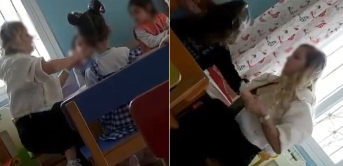 Kreşte tepki çeken görüntüler! Soruşturma başlatıldı, işlerine son verildi