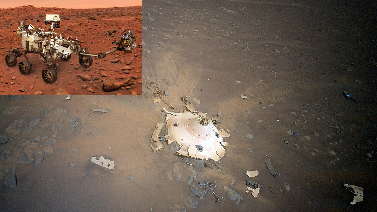 NASA, Mars gezgini Perseverance&#039;ın enkaz görüntülerini paylaştı