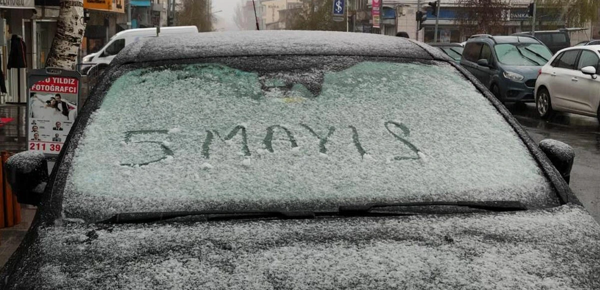 Ardahan'da lapa lapa yağan kar, kışı aratmadı