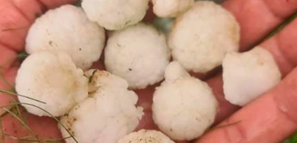 Ceviz büyüklüğünde yağan dolu 1 kişiyi yaraladı: Ölümle burun buruna geldik