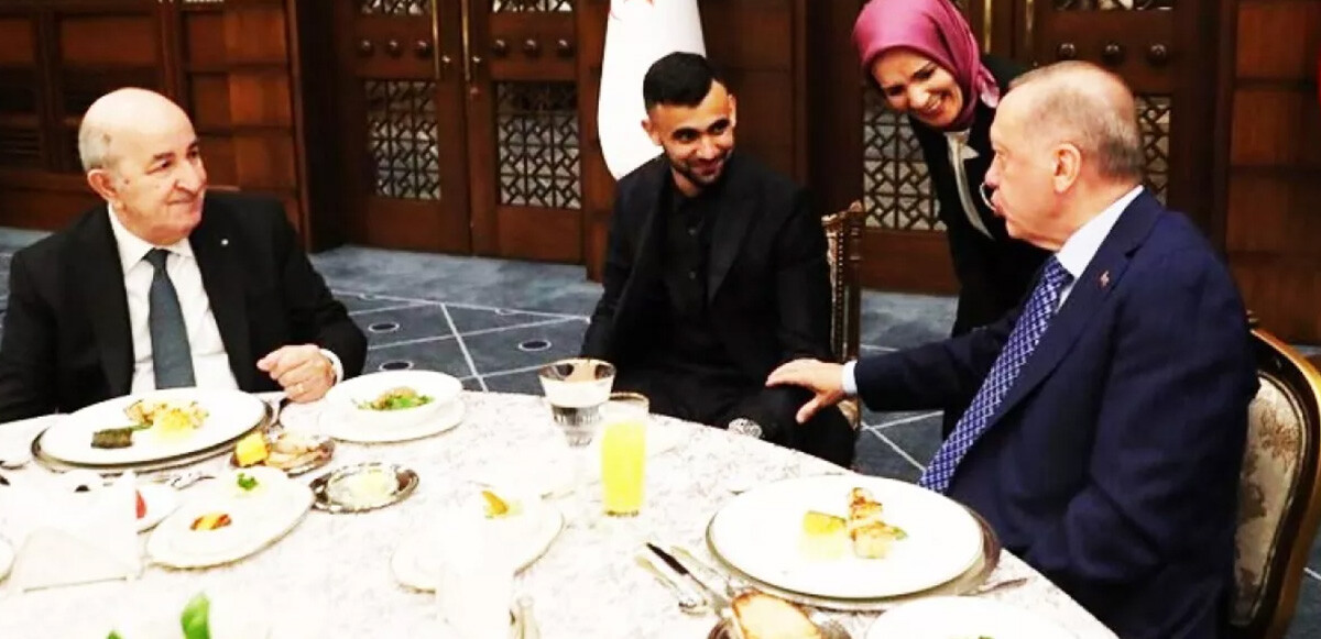 Beşiktaş'ın Cezayirli oyuncusu Rachid Ghezzal, Erdoğan ile yemekte buluştu.