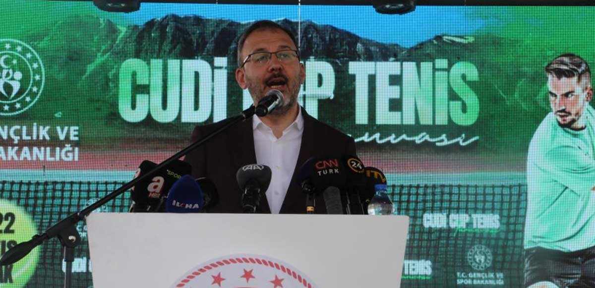 Bakan Kasapoğlu, Cudi Cup Uluslararası Tenis Turnuvası&#039;nın açılış törenine katıldı