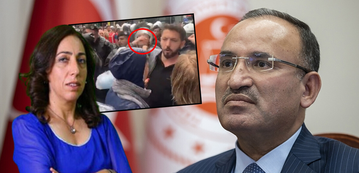 Bakan Bozdağ&#039;dan polise yumruk atan HDP&#039;li Saliha Aydemir’e sert tepki