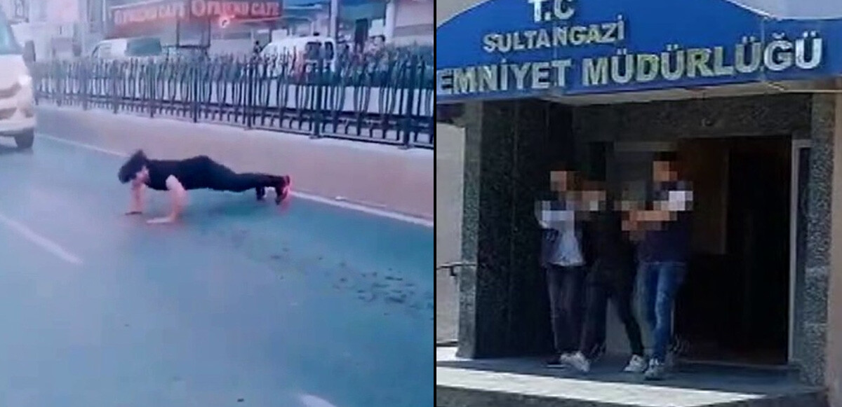 TikTok'ta beğeni uğruna trafiği durdurup, şınav çekti! Yabancı uyruklu gencin hayatı kaydı: Sınır dışı edilecek