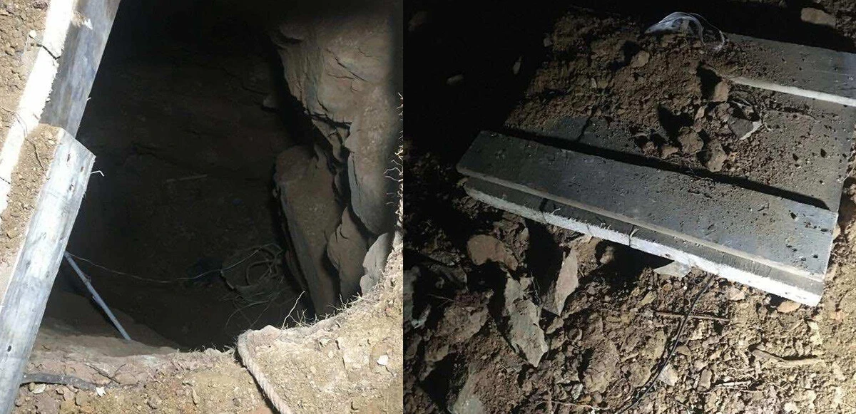 El yapımı patlayıcı ile çukur kazdılar, suçüstü yakalandılar