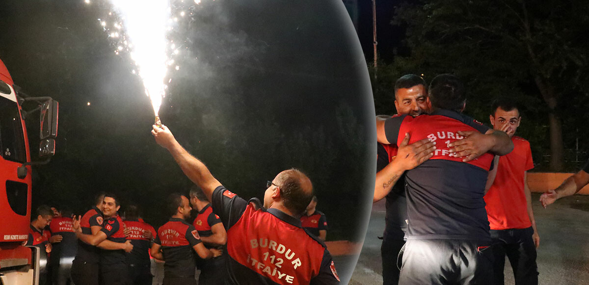 Yeşil vatan savunucuları mesai arkadaşları tarafından konfetiler ile karşılandı!