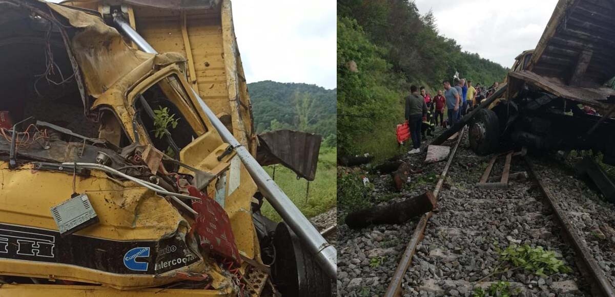 30 metreden demir yoluna düştü: Feci kazada 2 kişi öldü, 2 kişi de yaralandı