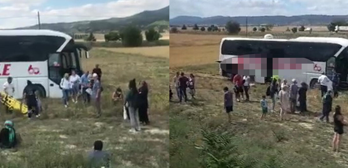 Son dakika! Yolcu otobüsü tarlaya uçtu: Çok sayıda yaralı var