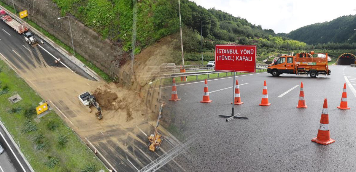 Son dakika! Bolu Dağı Tüneli&#039;nde toprak kayması: İstanbul yönü trafiğe kapatıldı