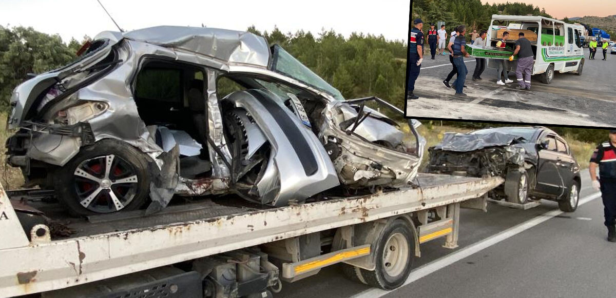 Konya&#039;da facia gibi kaza! İki otomobil çarpıştı: 5 ölü, 4 yaralı
