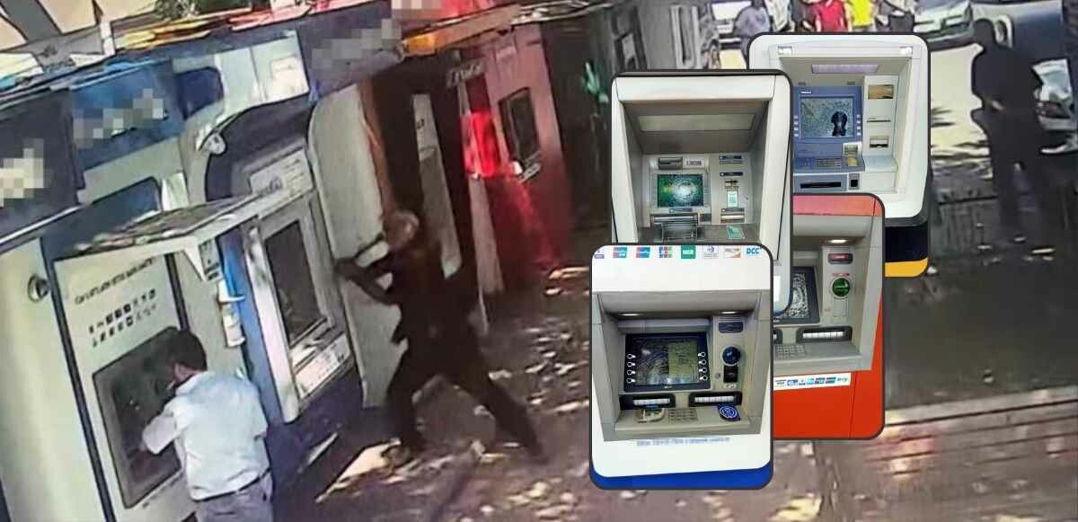 ATM canavarı bir kez daha ortaya çıktı! Canı sıkıldıkça para çekmeye değil, parçalamaya gidiyor