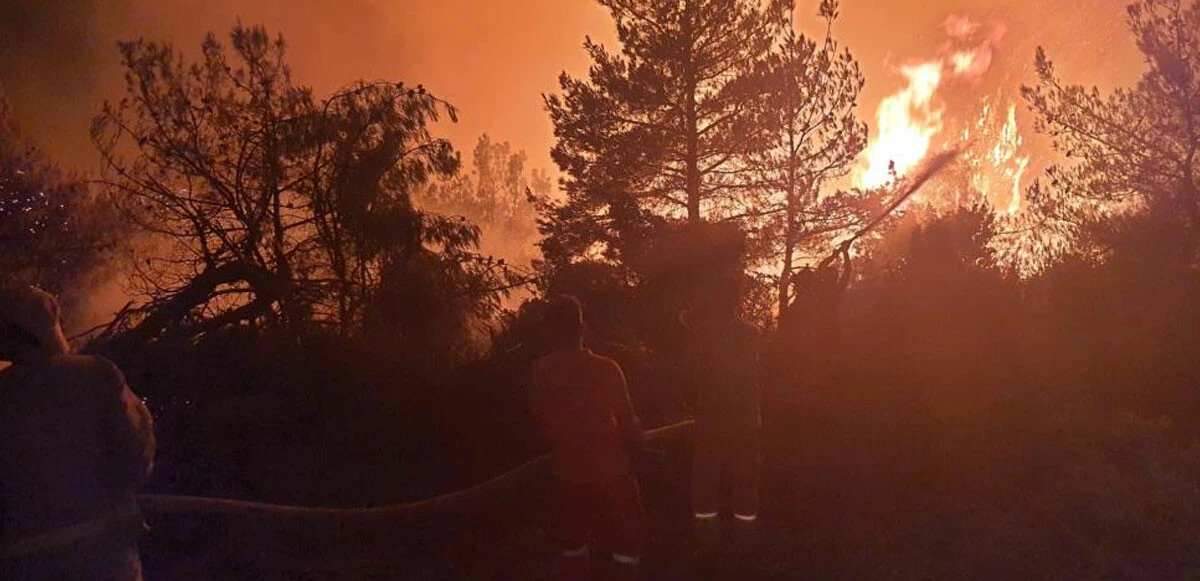 Manisa&#039;da orman yangını: Alevlerin etrafı sarıldı, tehlike geçti