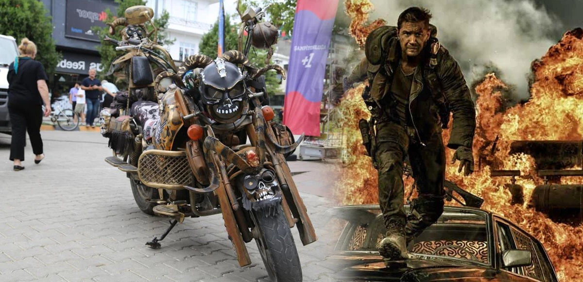 MadMax Artvin yolları! Filmden esinlendi, kendi motosikletini yaptı