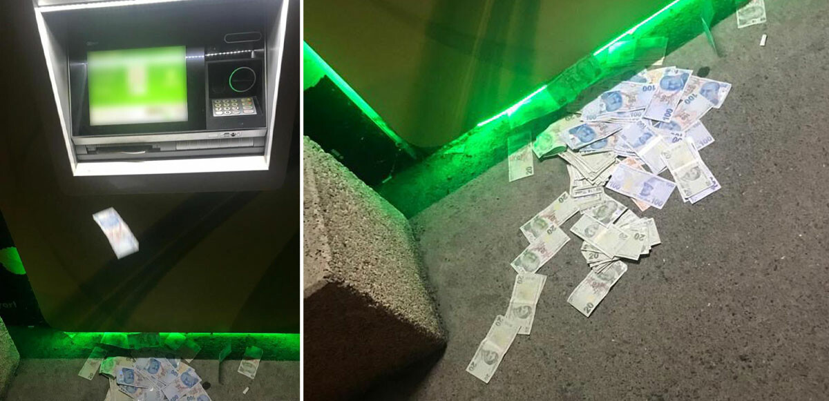 Çaycuma'da ATM paraları sokağa saçtı gören şaştı kaldı! Sebebi ortaya çıktı