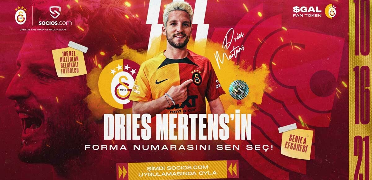 Galatasaray&#039;da 10 numaralı forma Mertens&#039;e emanet