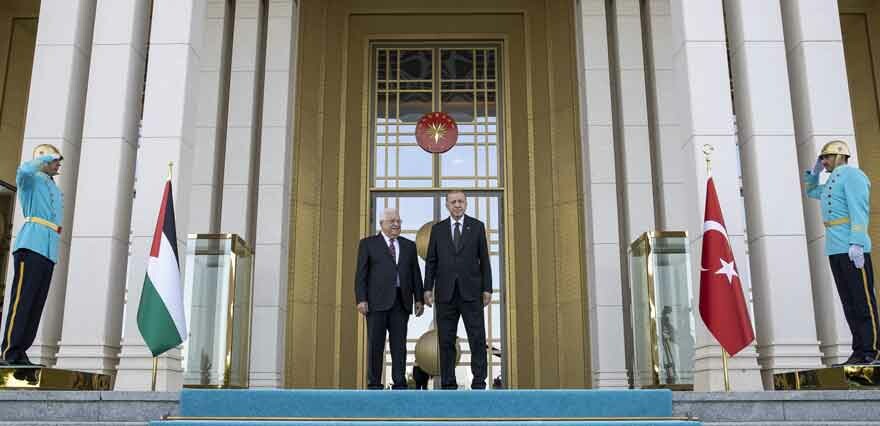 Son dakika! Cumhurbaşkanı Erdoğan, Filistin Devlet Başkanı Abbas’ı resmi törenle karşıladı