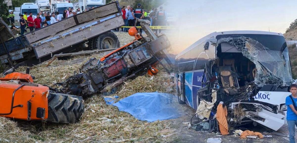 Kastamonu&#039;da feci kaza! Yolcu otobüsü ile traktör çarpıştı: 1 ölü, 10 yaralı