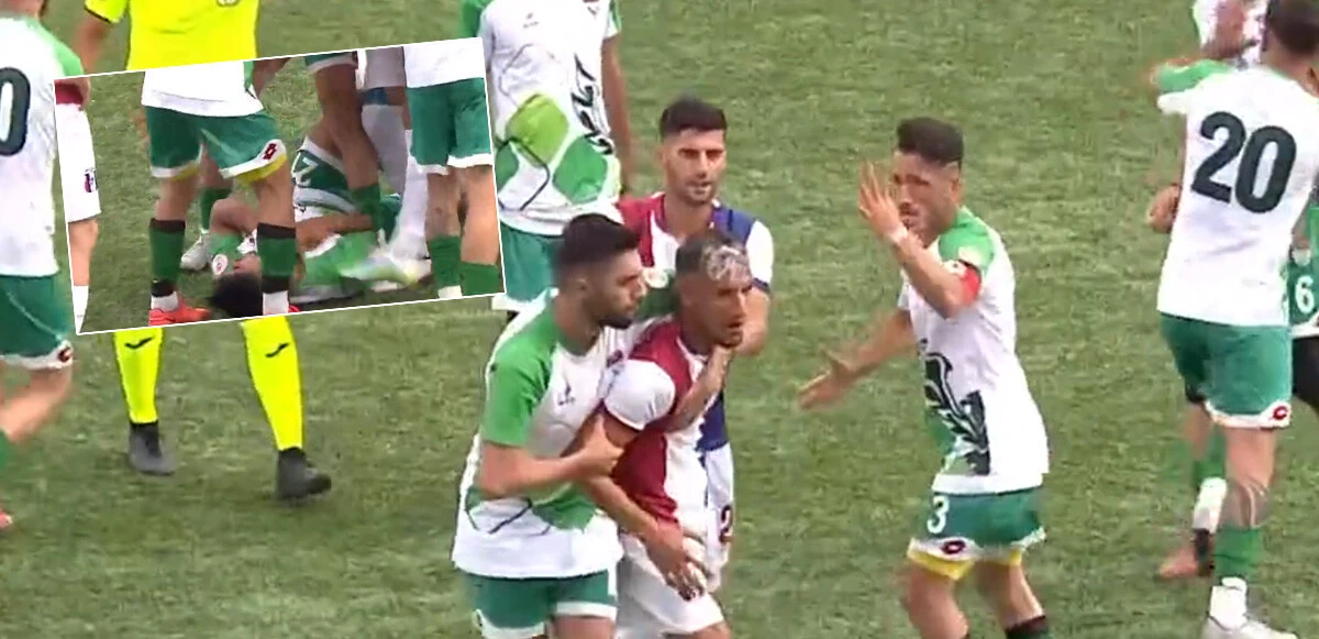 Türk futbolunun canisi yerdeyken tekmeledi! Serhat Ardahan-Kars 36 maçında skandal olay