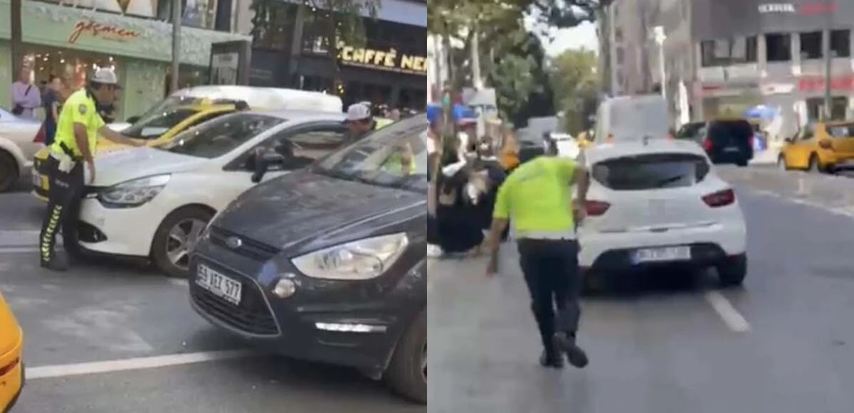 Denetimden kaçtı, polislerin canına kast etti: O anlar kamerada