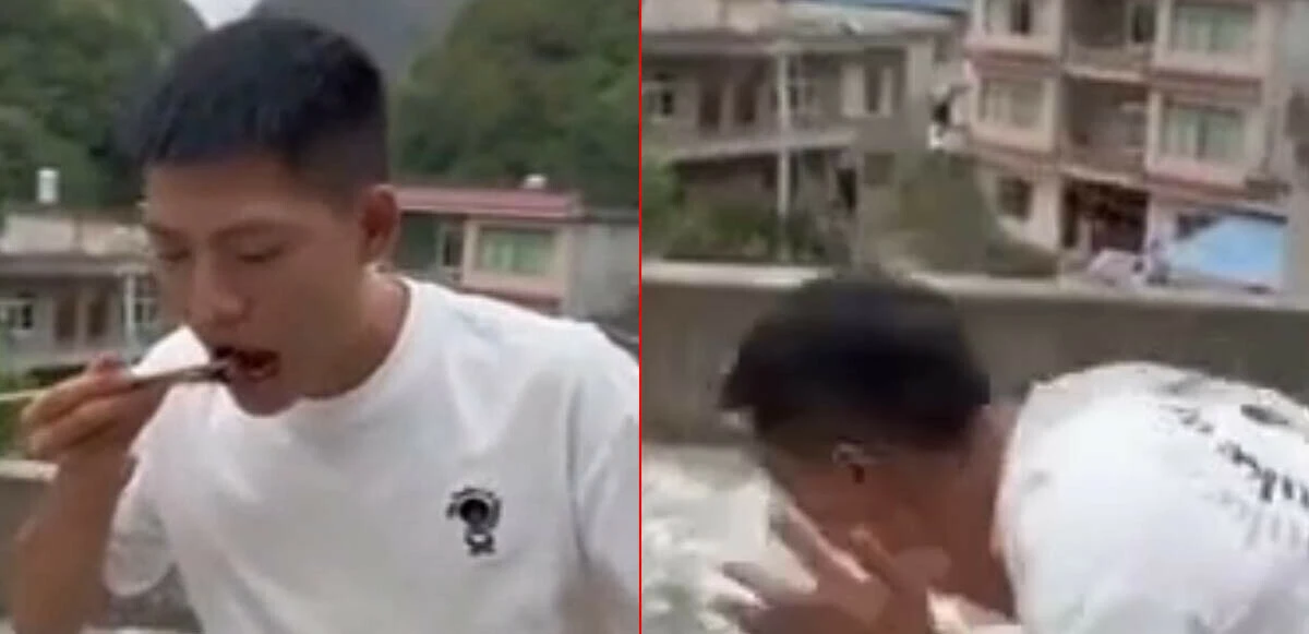 Canlı eşek arısını yedi, son halini görenler hayrete düştü! Tepkiler çığ gibi büyüdü, video yasaklandı