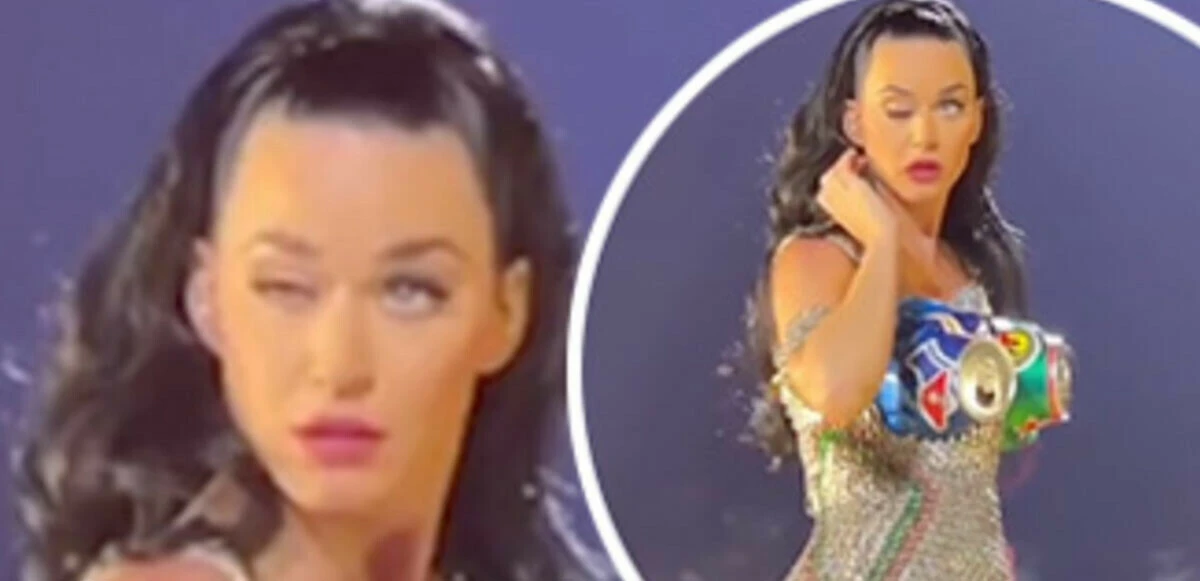 Dünyaca ünlü şarkıcı Katy Perry poz verirken gözü sarktı! Korku dolu anlar kamerada