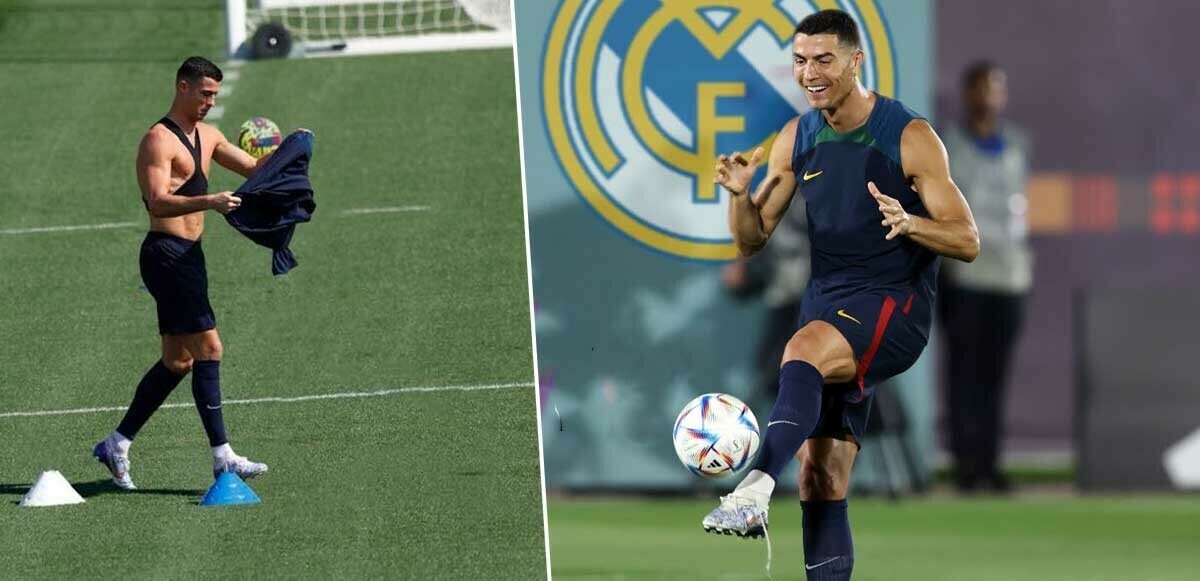 Cristiano Ronaldo&#039;dan Real Madrid tesislerinde antrenman: Taraftarı heyecanlandıran gelişme