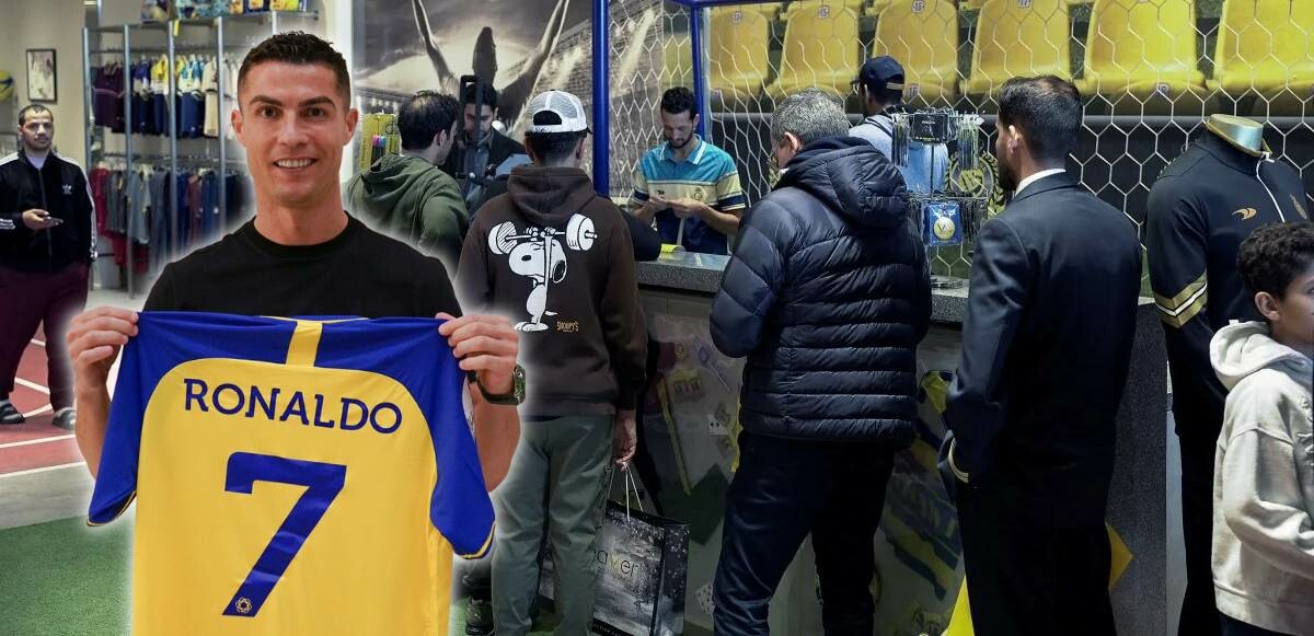 Al-Nassr taraftarı '7' için mağazaya akın etti: 48 saatte 200 bin Ronaldo forması satıldı