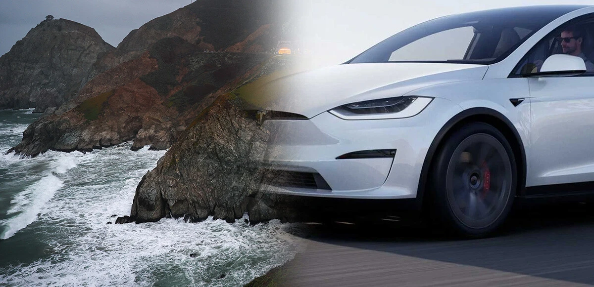 Dünyaca ünlü Tesla uçurumdan yuvarlandı