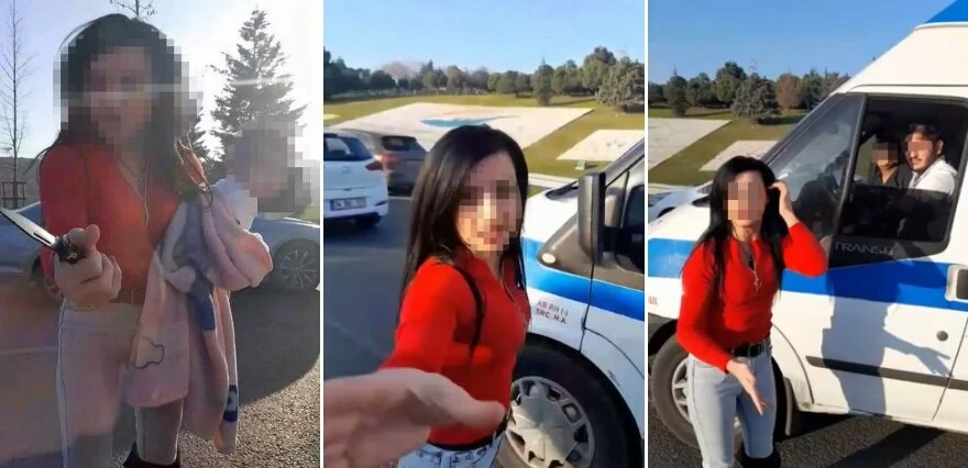 Genç kadın kucağında bebekle trafikte dehşet saçtı: Görüntü çekeni tehdit etti, ambulans şoförünü bıçakladı