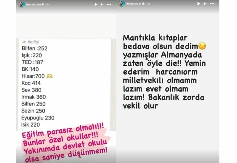 Demet Akalın özel okul fiyatlarına isyan etti: Yemin ederim harcanıyorum milletvekili olmam lazım!