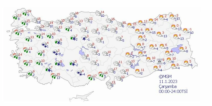 Sıcaklıklar eksi 14’e kadar indi! Meteoroloji’den bölge bölge kar uyarısı (5 günlük hava tahmin raporu)