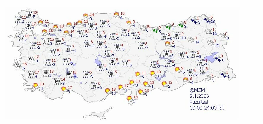 Sıcaklıklar eksi 14’e kadar indi! Meteoroloji’den bölge bölge kar uyarısı (5 günlük hava tahmin raporu)
