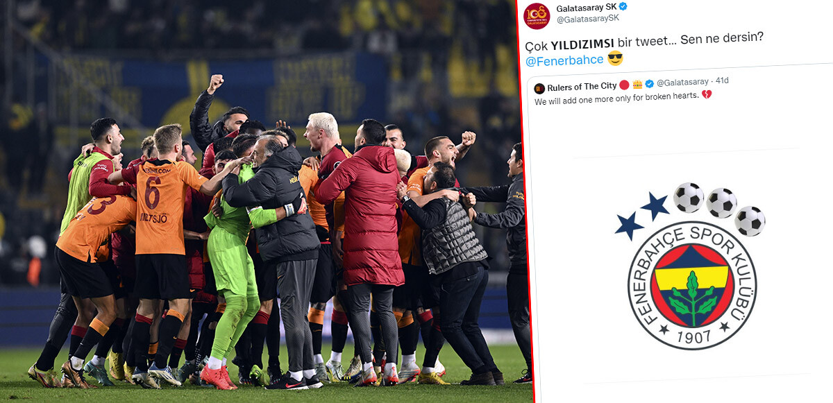 Dev derbi sonrası Galatasaray&#039;dan Fenerbahçe&#039;ye &#039;yıldızımsı&#039; gönderme