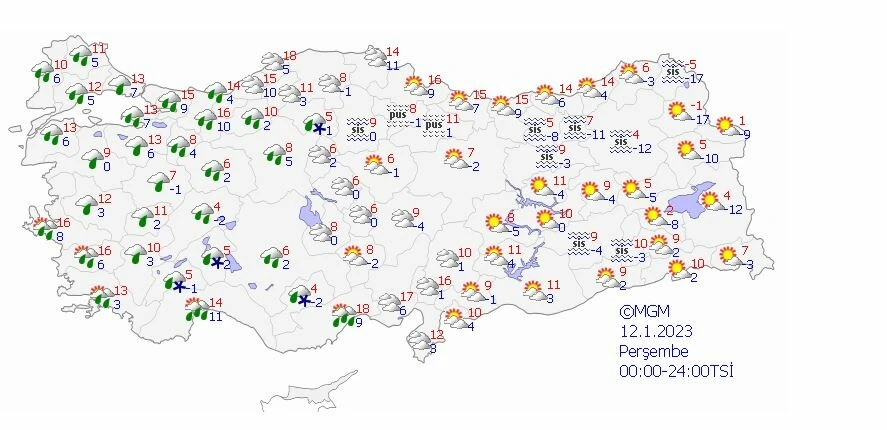 Kuvvetli fırtına, şiddetli sağanak ve bölge bölge kar yağışı: Meteoroloji uyarıları sıraladı! (11 Ocak 2023 hava durumu)