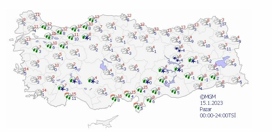 Kuvvetli fırtına, şiddetli sağanak ve bölge bölge kar yağışı: Meteoroloji uyarıları sıraladı! (11 Ocak 2023 hava durumu)