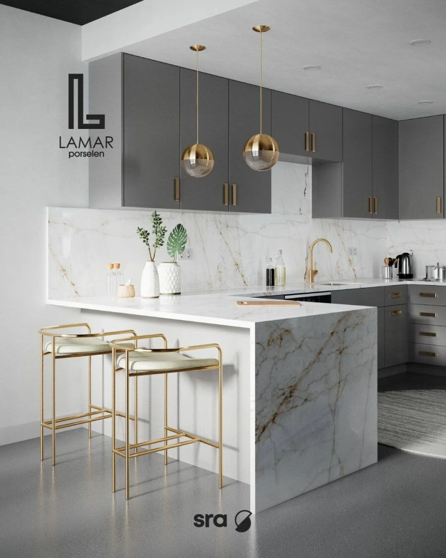 2023 yılının trendi: Lamar Porselen Mutfak Tezgahı