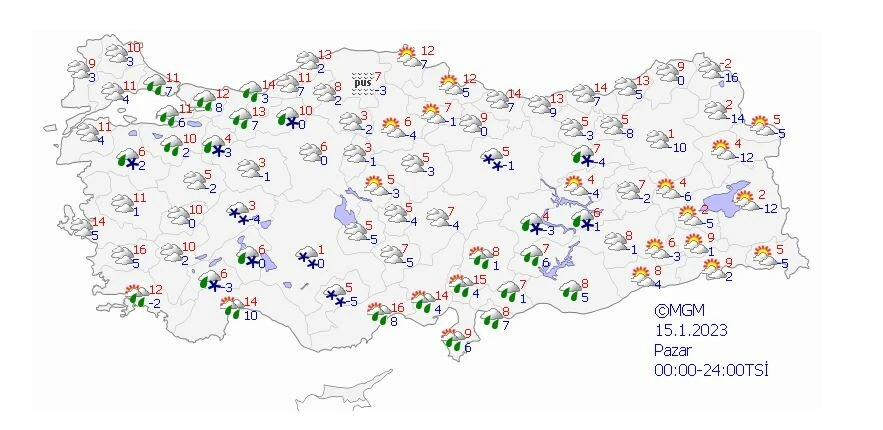 Kar 20 santimetreyi aşacak! Meteoroloji Genel Müdürlüğü'nden Kuvvetli sağanak ve kar uyarısı:12 Ocak 2023 hava tahmin raporu