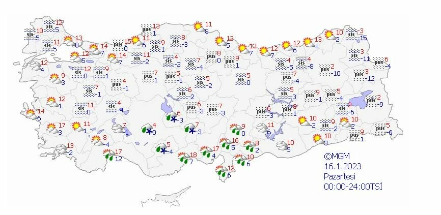 Kar 20 santimetreyi aşacak! Meteoroloji Genel Müdürlüğü'nden Kuvvetli sağanak ve kar uyarısı:12 Ocak 2023 hava tahmin raporu