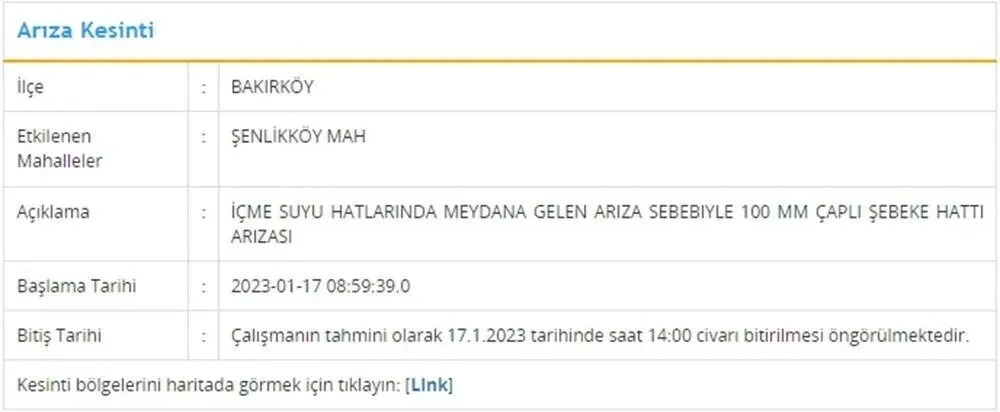 İSKİ duyurdu: İstanbul'un 6 ilçesinde su kesintisi