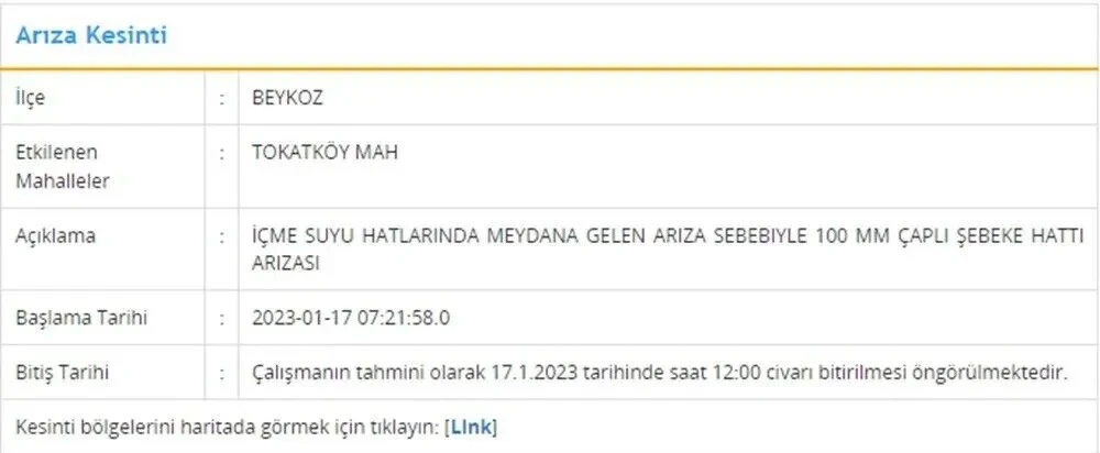 İSKİ duyurdu: İstanbul'un 6 ilçesinde su kesintisi