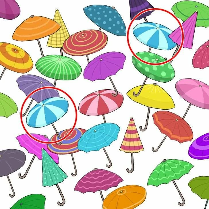 Mantığınıza takla attıracak zeka testi: İkincisi olan şemsiyeyi 5 saniyede fark edenler zekasıyla gurur duyabilir!