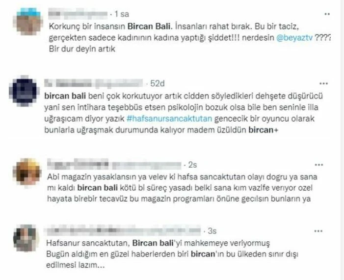 Hafsanur Sancaktutan'ın bileklerini kestiğini söyleyen Bircan Bali’ye tepkiler çığ gibi büyüyor!