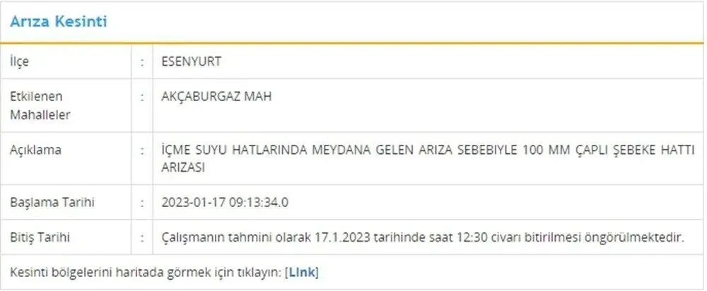 İSKİ duyurdu: İstanbul'un 6 ilçesinde su kesintisi