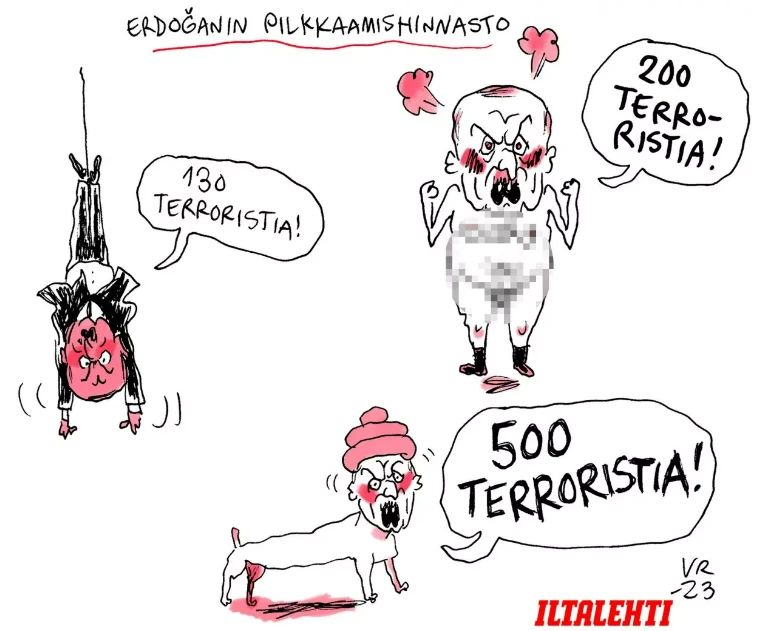Finlandiya'dan rezil karikatür! <a href=