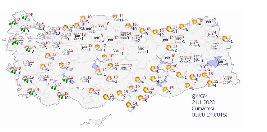Fırtına ve sağanak yağışa dikkat! Meteoroloji hava tahmin raporunu paylaştı (19 Ocak 2023 bugün hava nasıl olacak)
