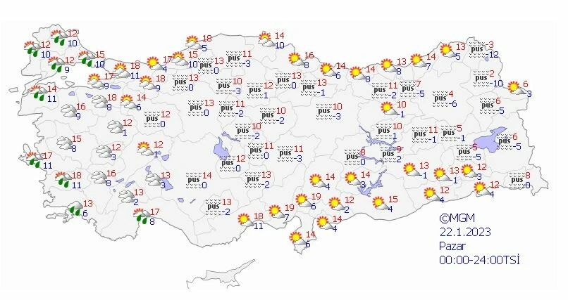 Fırtına ve sağanak yağışa dikkat! Meteoroloji hava tahmin raporunu paylaştı (19 Ocak 2023 bugün hava nasıl olacak)