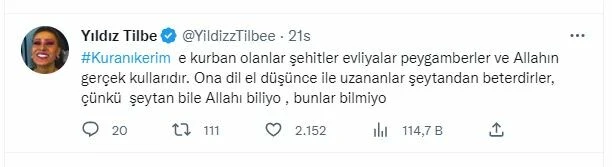 Yıldız Tilbe’den Kur’an yakma provokasyonuna ağır eleştiri: Ancak çukurunuza girersiniz, ateşiniz bol olsun!
